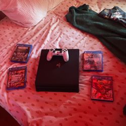 PS4 Pro With Games And Controller