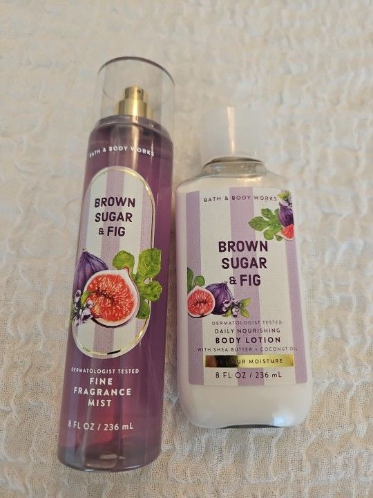 Brown Fig And Sugar Body Spray And Lotion.