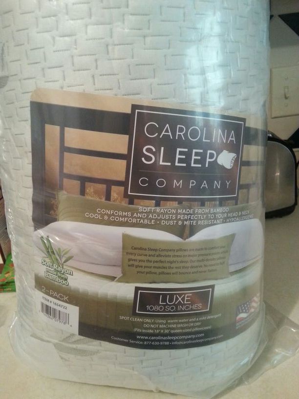 Carolina Sleep Bamboo Pillows - Queen