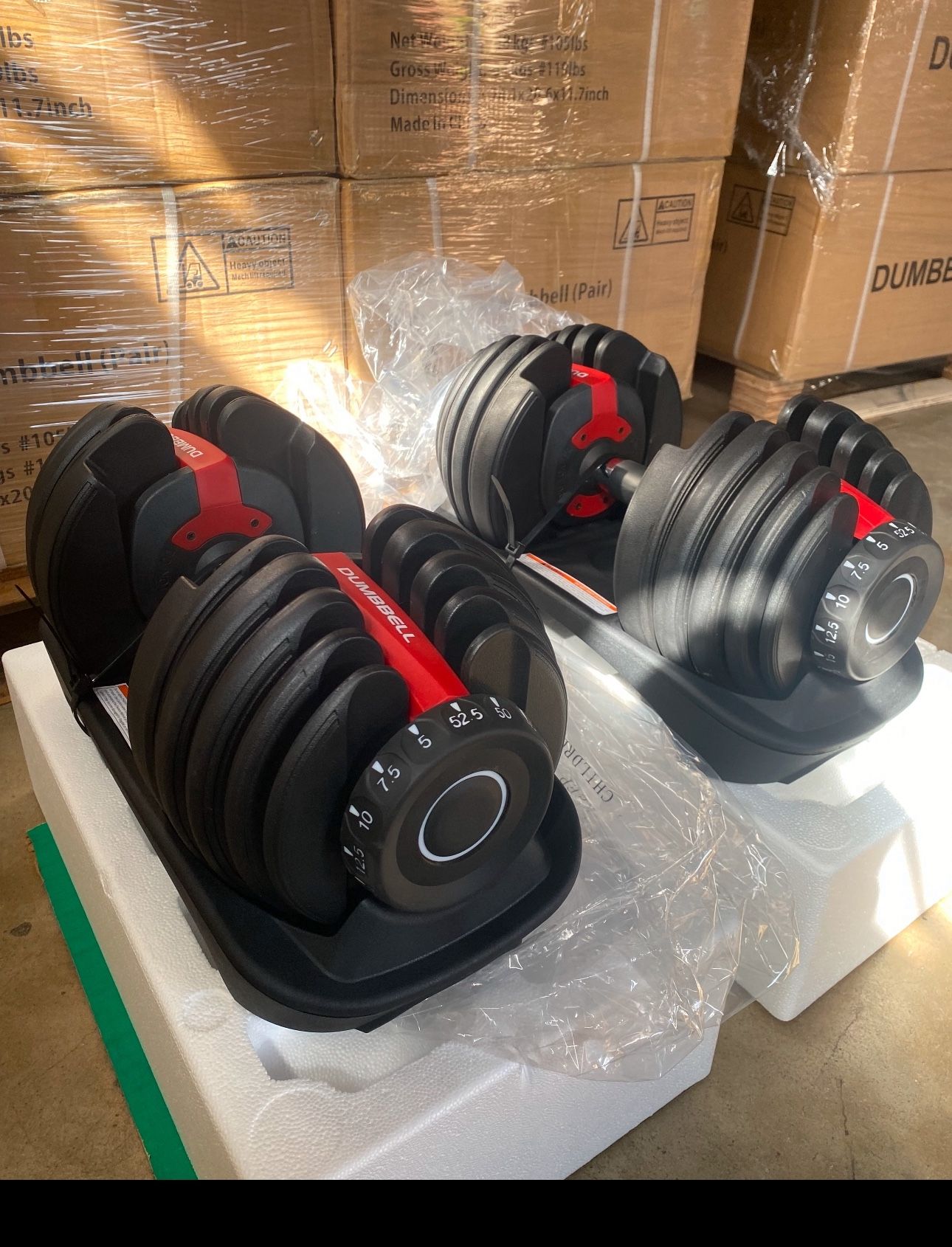 Pair Adjustable Dumbbell Brand New In Solid Boxes Each Dumbbell (5 To 52 5 Lbs) $220
