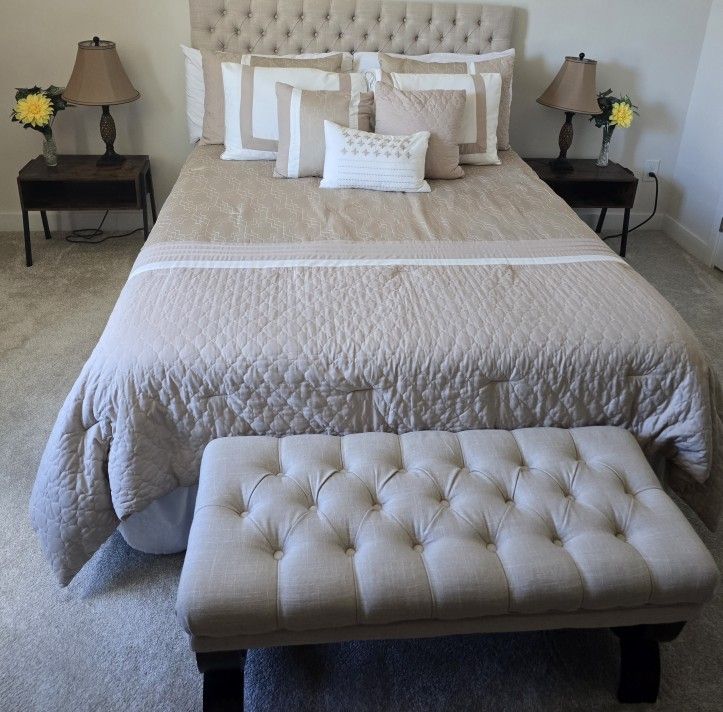 Queen-sized bed