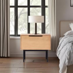 Sleek Modern Light Oak Nightstand *IN STOCK*