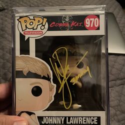 Signed w/Qoute Johnny Lawrence Funko Pop