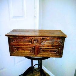 Antique Tibetan Or Style Hand Carved Tea Table 