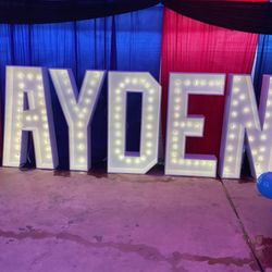 Marquee Letters Light Up Letras Y Números Con Luces Wood 