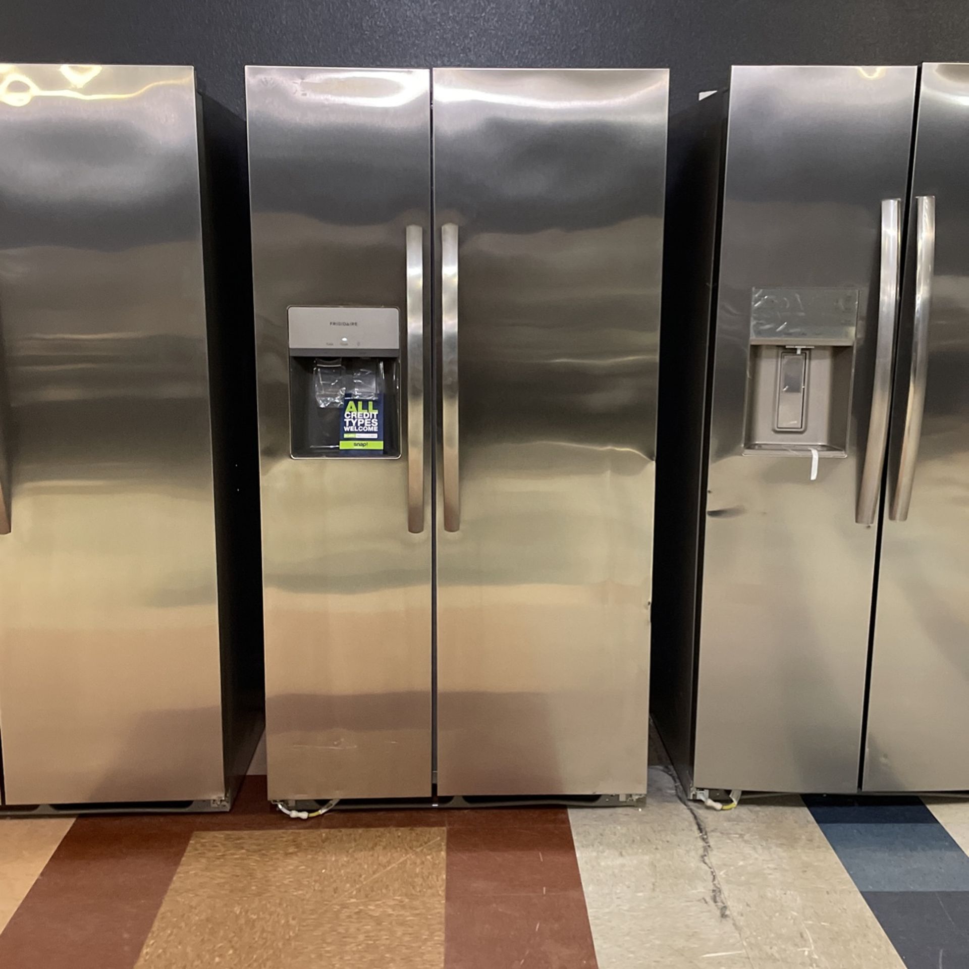 New Frigidaire Side by Side Refrigerator 