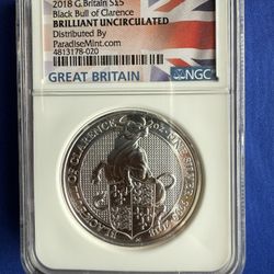 2018 2oz QUEEN’S BEAST SILVER COIN 