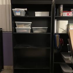 Two Wooden Bookshelves 