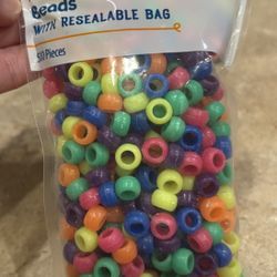 Pony Beads, Several 500 Packs – New