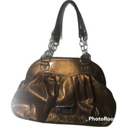 Xoxo  Large Alligator Embossed Vinyl Shoulder Bag