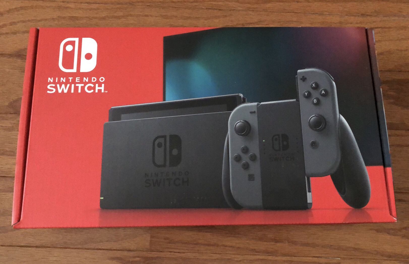 Nintendo Switch Video Game Console with Gray Joy-Con Controllers - Version 2 - Newest Model