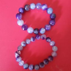 Custom Purple Beaded Bracelet 