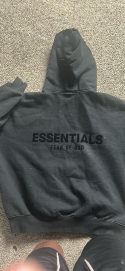 black essential hoodie