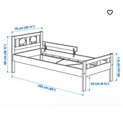 IKEA gray toddler bed