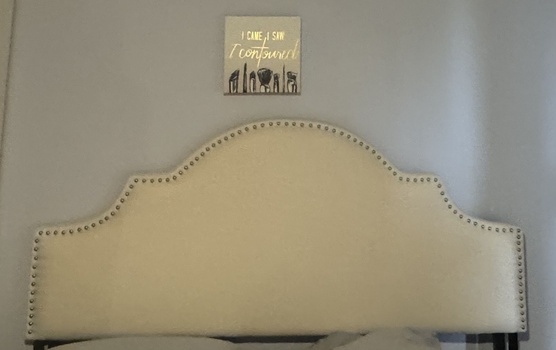 Upholstered Headboard With Nailhead Detail