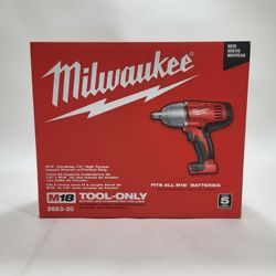 New Milwaukee 2663-20 M18 18V 1/2" Controlled Torque Compact Impact Wrench