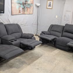 Ashley Recliner Sofa And Love Seat Free Delivery Available Deep Cleaned