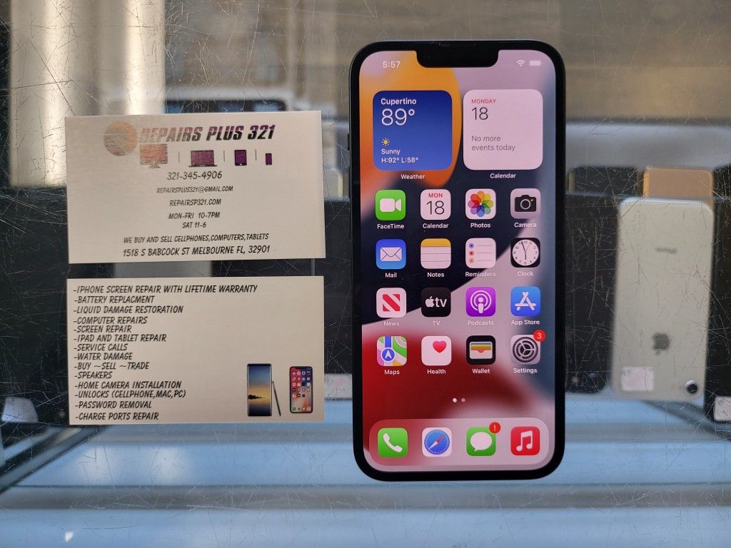 Black iPhone 13 128 AT&T Cricket Net10 Straight Talk