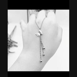 Butterfly Necklace Sterling Silver Stamped 
