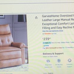 Garvee Home Oversized Recliner 