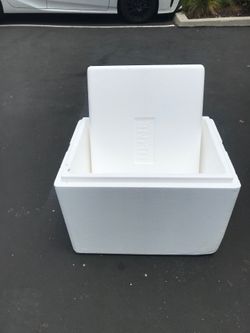 Foam insulated box for shipping etc