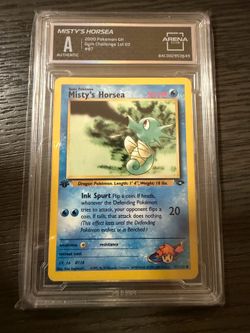 2000 Pokemon GH gym challenge 1st ed Misty’s horsea