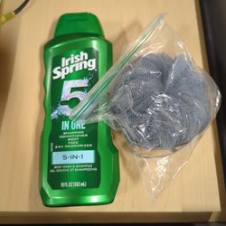 Irish Spring 5 In 1 Soap With Shower Scrubber