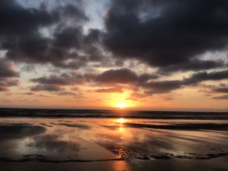16 X 20 Pacific Ocean Sunset Print From Ocean Park WA