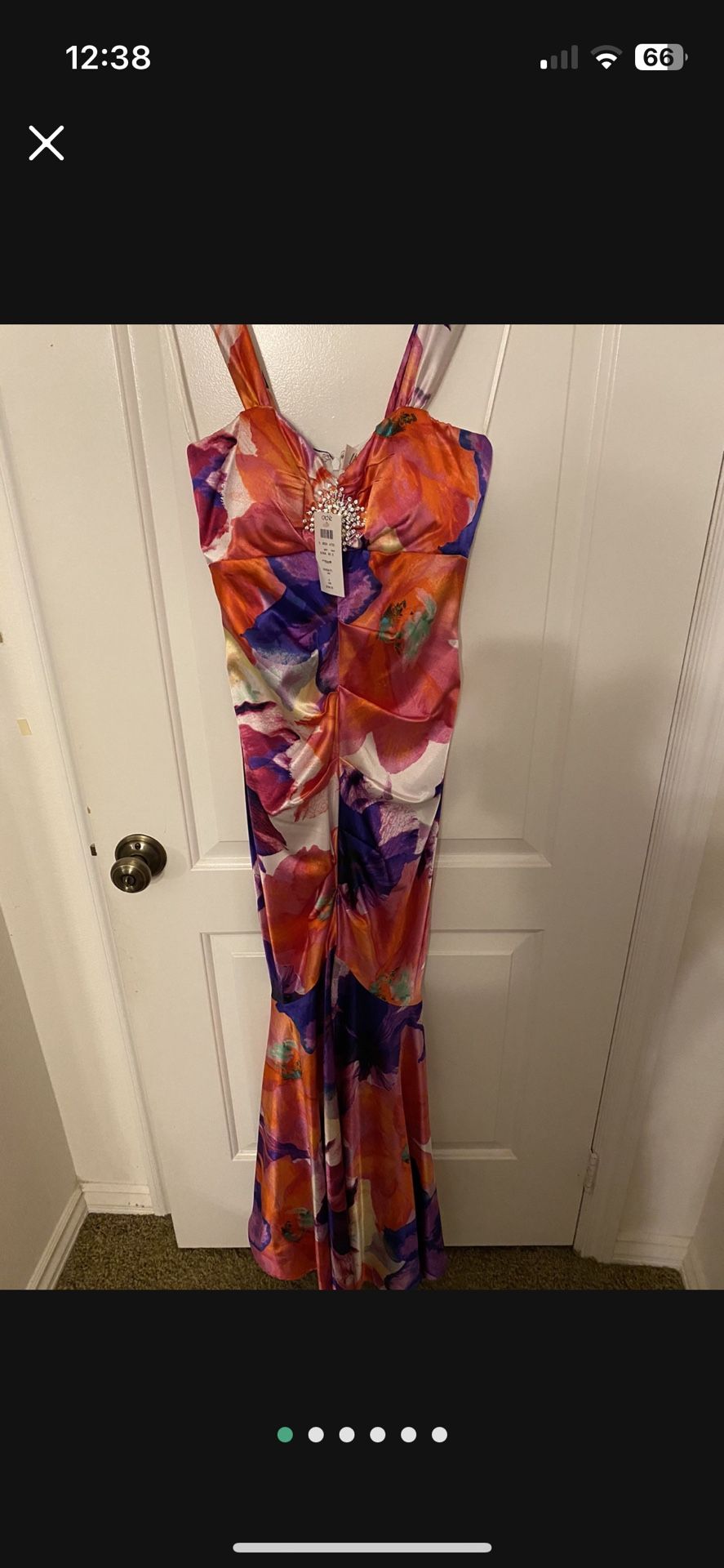 Cache Size 4 Floral Long Prom Dress Mermaid New Tags