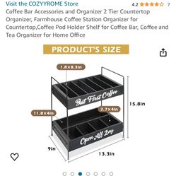 Coffee Bar Accessories Organizer 