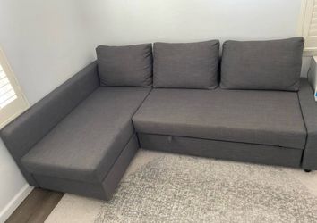 Free delivery - IKEA FRIHETEN Sleeper sectional w/storage Gray