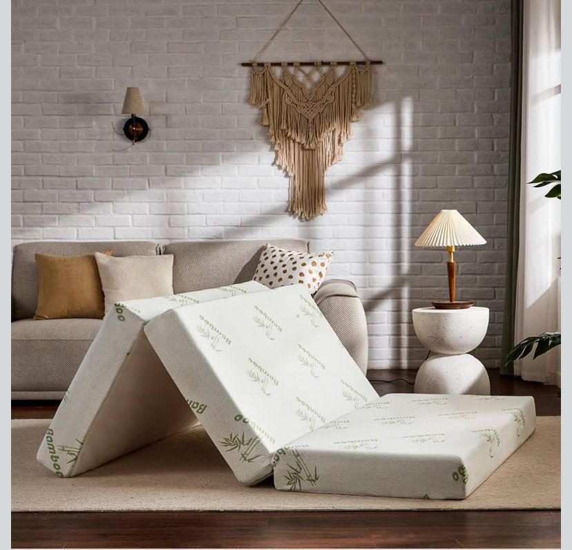 2 Memory Foam Futons W/ Bed Frames