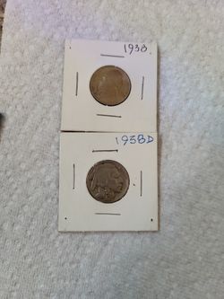 1938 & 1938D Nickels one Buffalo 