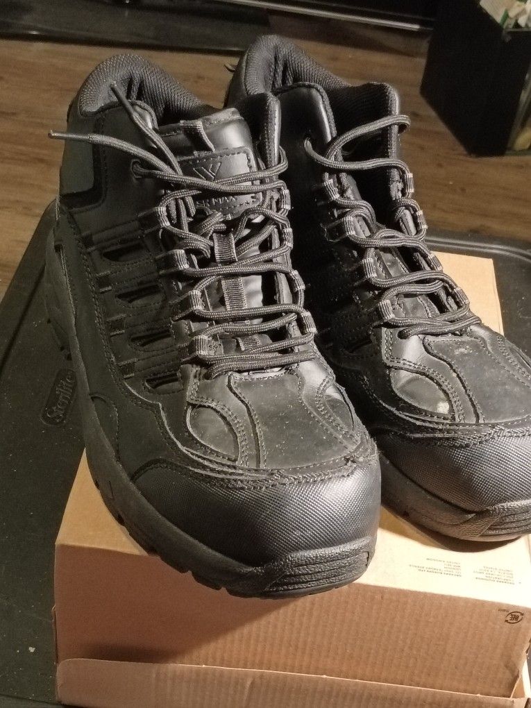 SR. MAX MEN'S BLACK CARBONDALE MAX TRAX STEEL TOE HIGH TOP ATHLETIC BOOTS