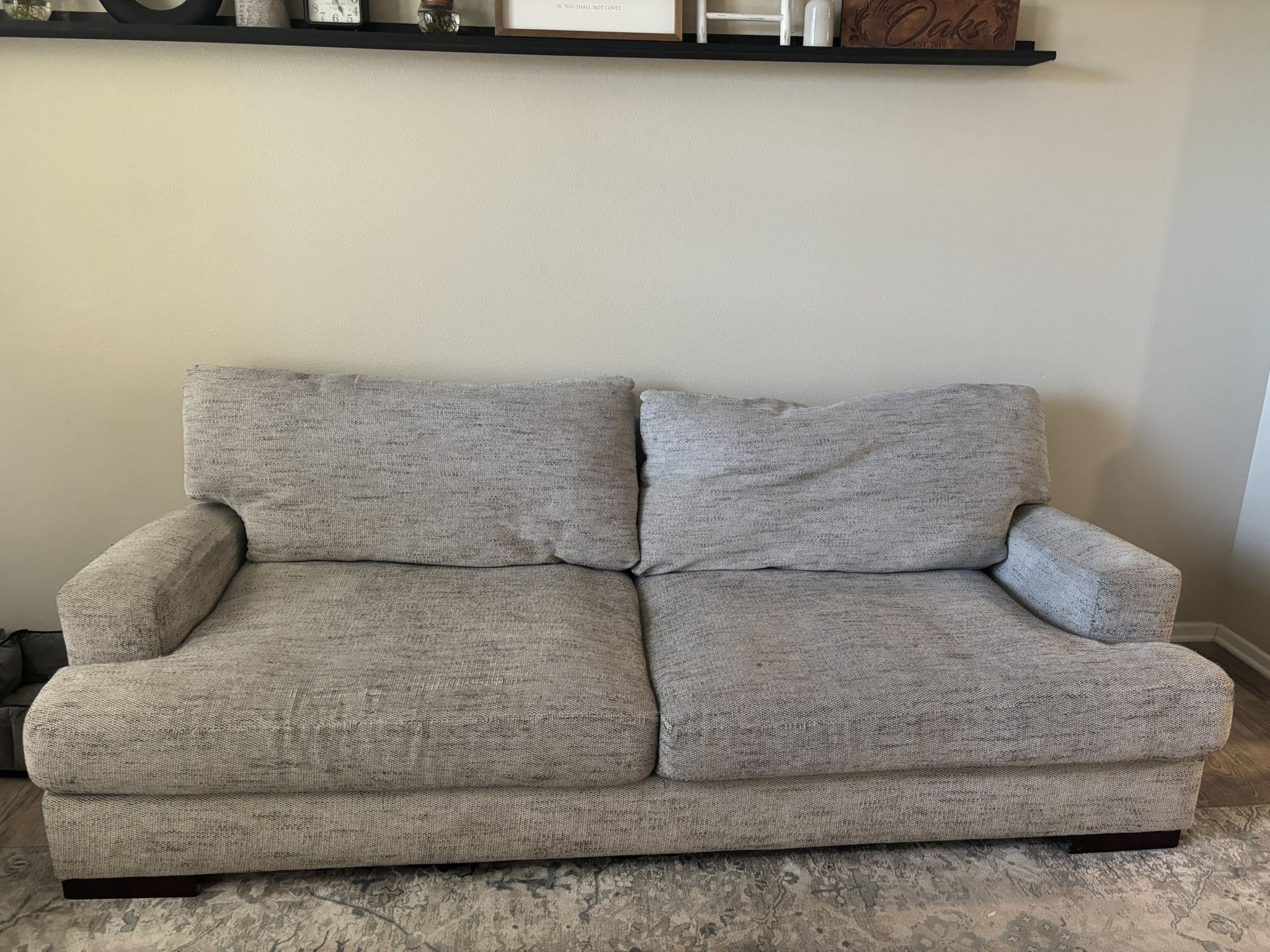 Grey Couch And Love Seat OBO