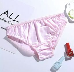 Luxury 100% mulberry silk panties briefs bikinis-Size L - New- Pink