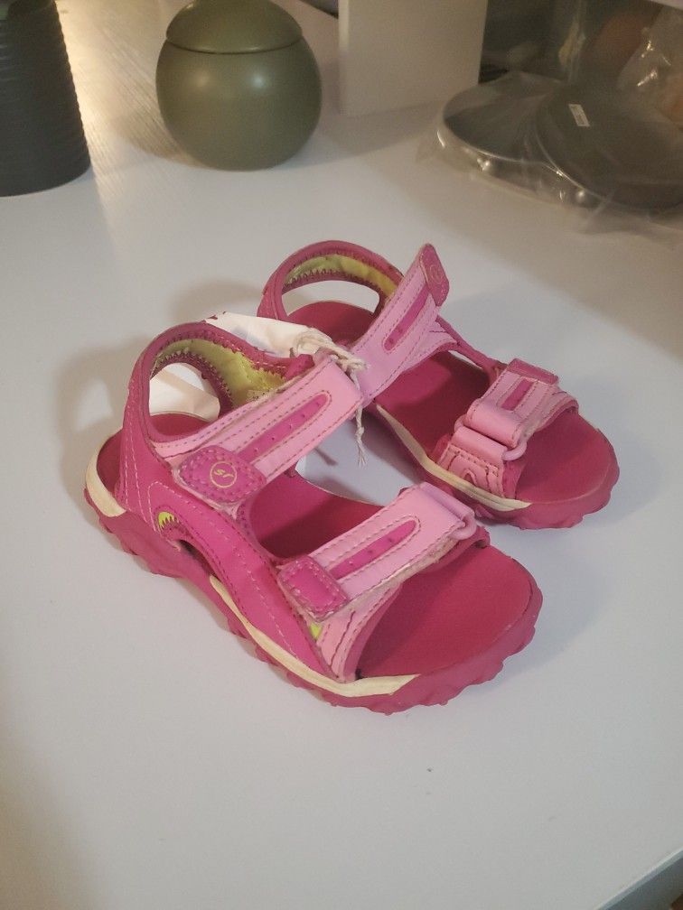 Pink Slightly Used Stride Rite Girl's Pair Sandals Size 9M