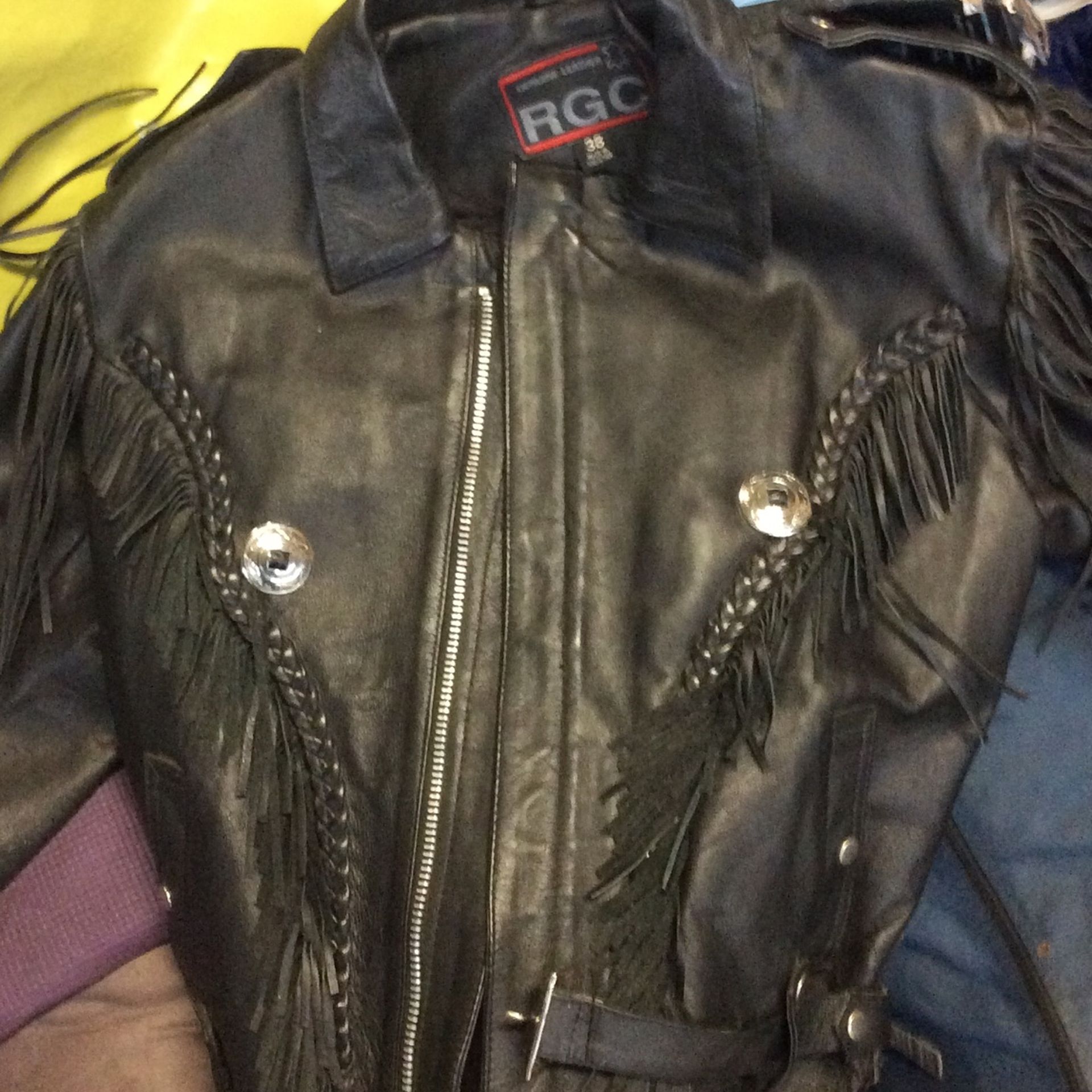 Rgc leather shop jacket