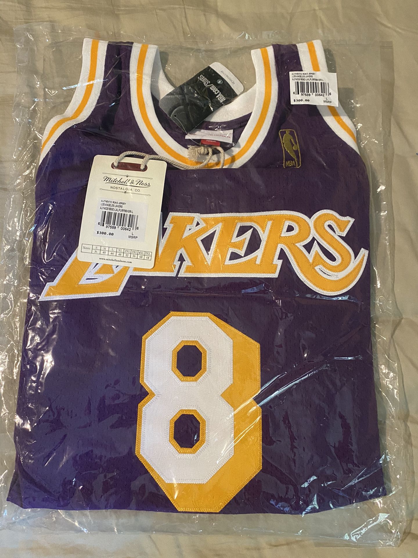 Men's Los Angeles Lakers Kobe Bryant Mitchell Ness Purple 1996