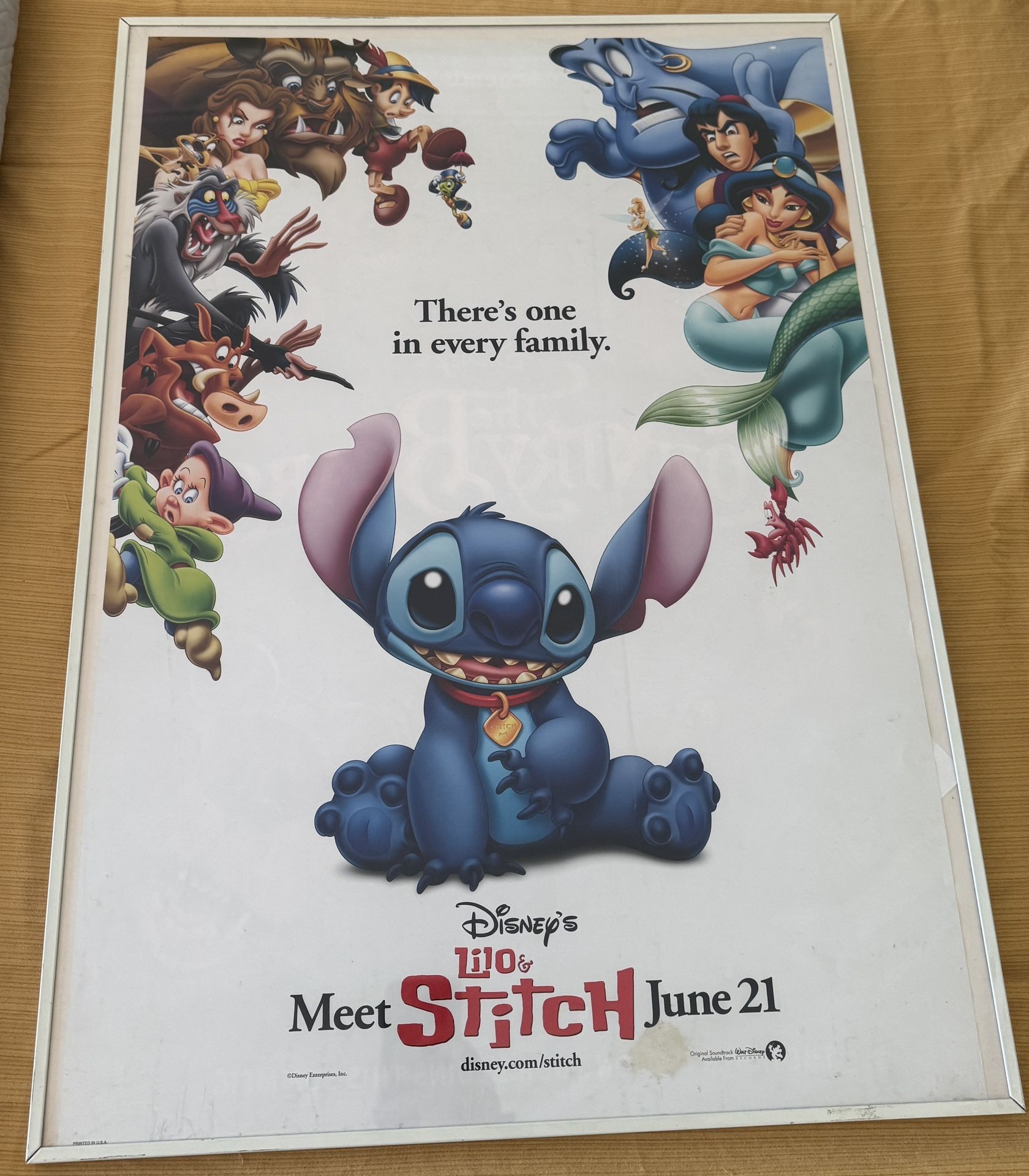 Lilo & Stitch 2002 Metal Framed Movie Poster