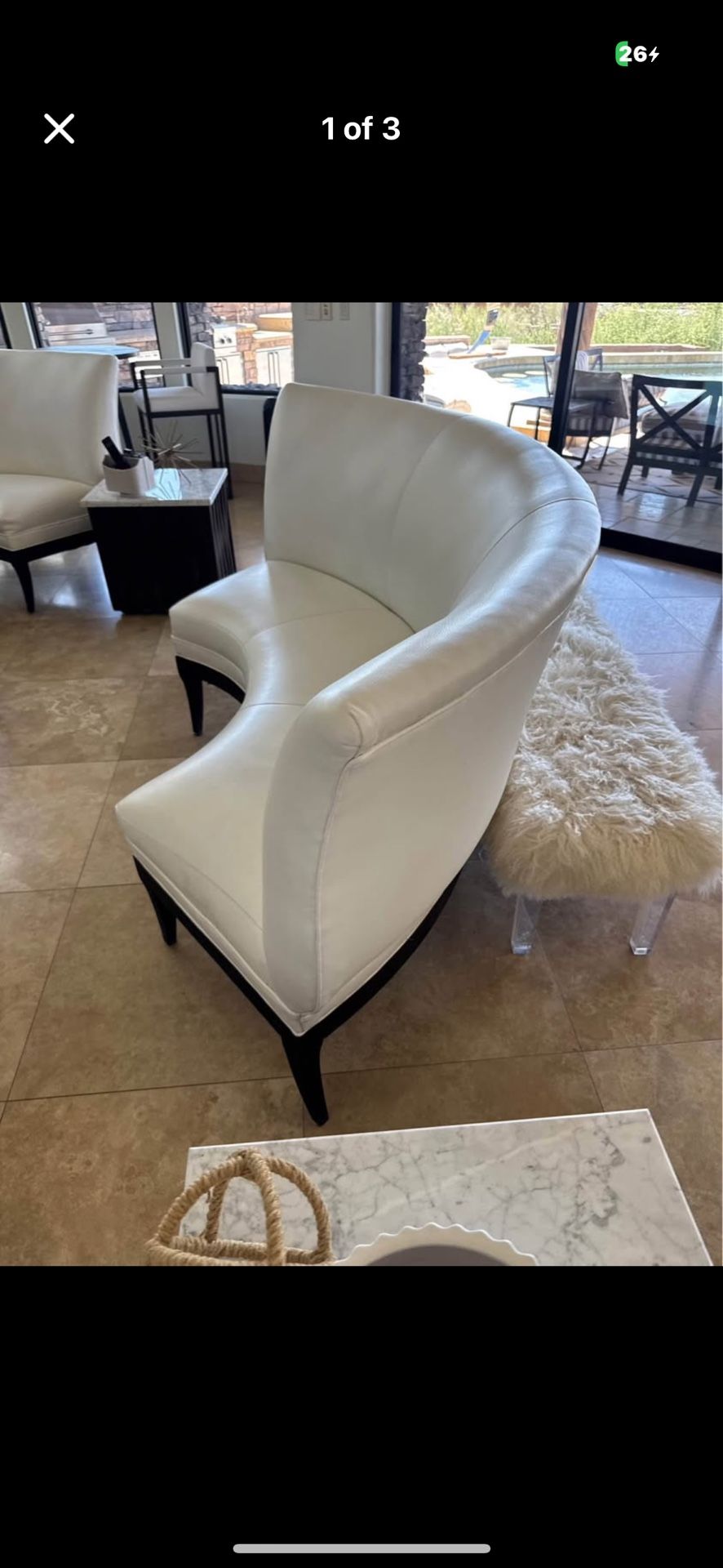 Banquet Chairs, And Two Ottoman