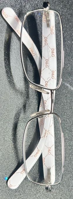 100% Authentic Dolce & Gabbana DG1234P Eyeglasses Silver/White 53-16-136