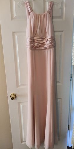 Pink David's bridal bridesmaids dress