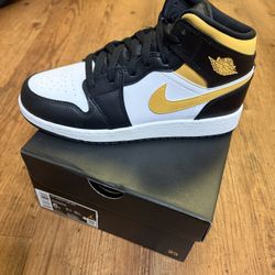 Air Jordan 1 Low White Pollen Blk 6y Kids New 