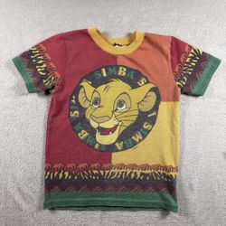 Vintage Disney The Lion King Simba All Over Print Shirt Toddlers 4T Movie Promo