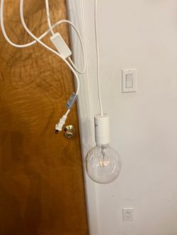 IKEA plug in Light. HEMMA Cord Set with Edison LED Bulb.