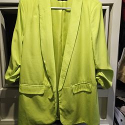 Highlighter Yellow Blazer-L (Adjustable Sleeve)