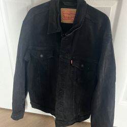Levi Strauss Black Denim Jacket sz LARGE