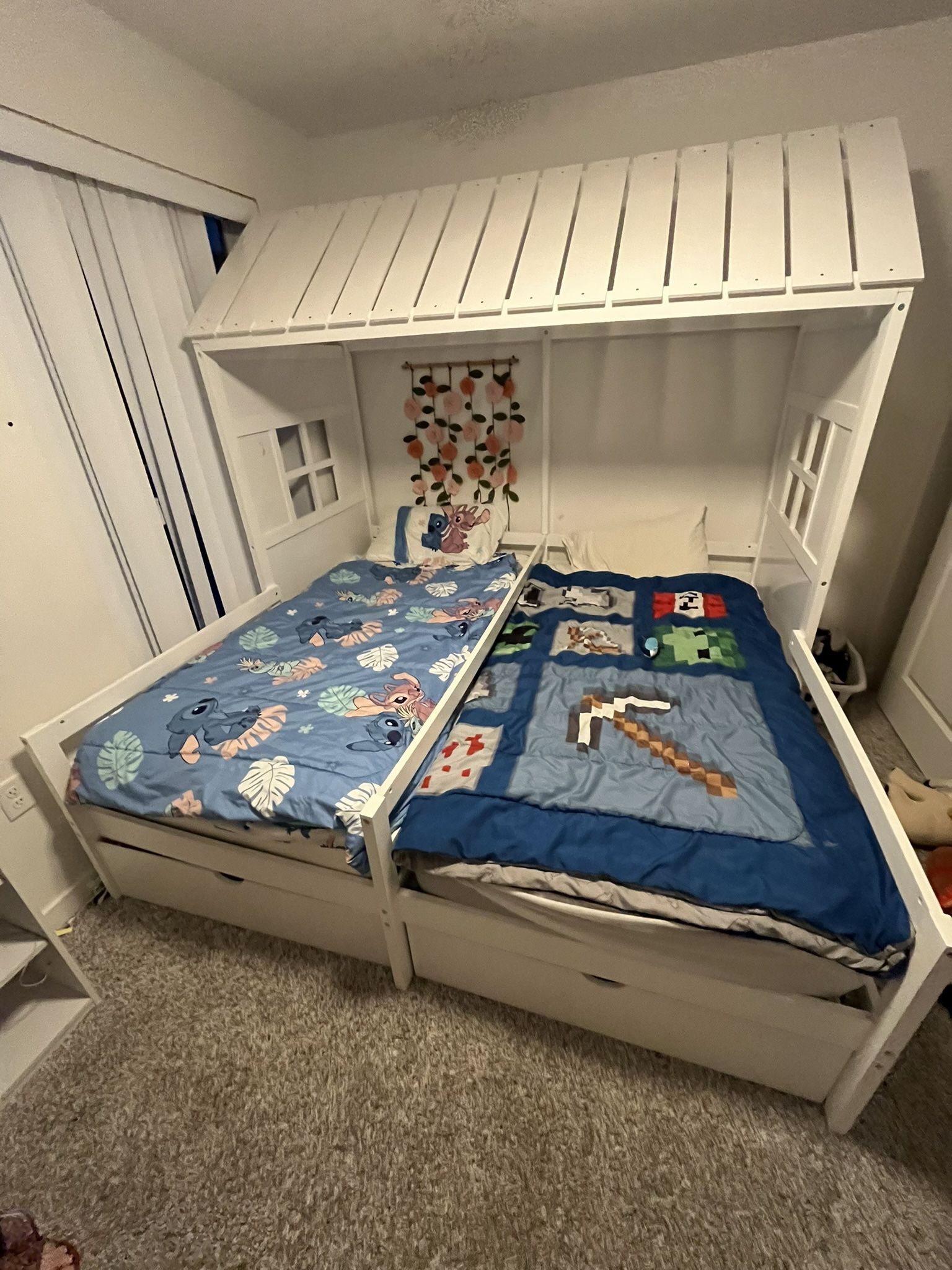 Twin Size Double Platform Beds