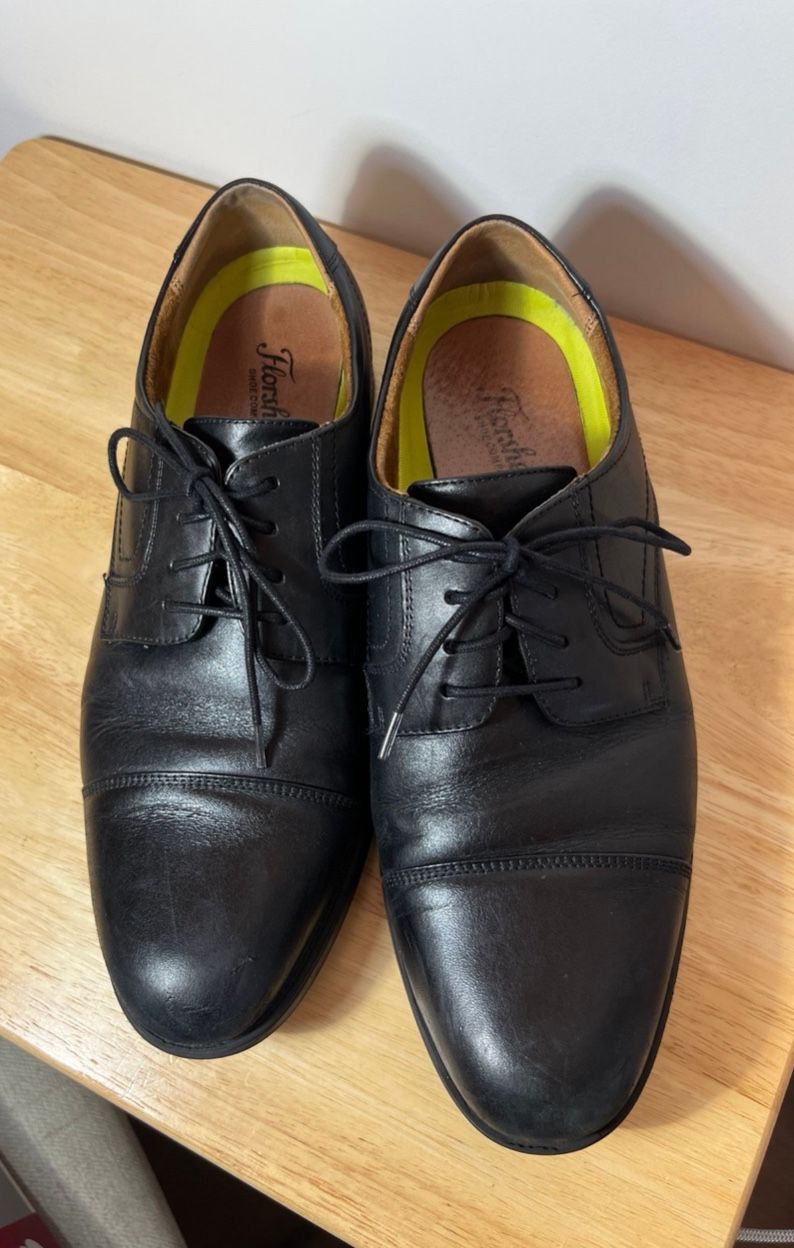 Florsheim Comfortech Ortholite Black Leather Oxford Dress Shoes Men's Size 10D